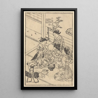 Sukenobu Ishigawa - The ToiletThree Women with Makeup Kit.webp