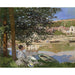 Maalauksen jäljennös Seine-joen rannalla, Bennecourt - Claude Monet