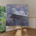 Maalauksen jäljennös Laivalla - Claude Monet