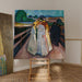 Maalauksen jäljennös Sur le pont - Edvard Munch