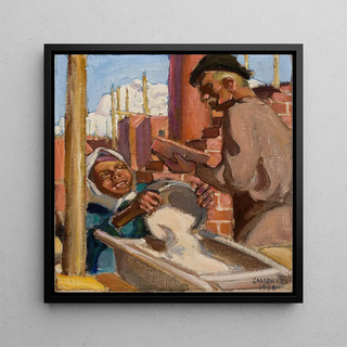 Akseli GallenKallela - At A Building Site.webp