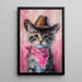 Maalaus Chat Cow-boy - Style Pop ja Rento