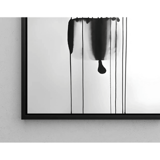 Tableau Design – Reflets Enigmatiques | Poster Abstrait Noir et Blanc Minimaliste | Affiche Contemporaine Élégante et Introspective Contemporaine Élégante et Introspective