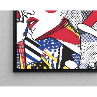 Tableau Pop Art – Beauté en Mouvement | Affiche Glamour Style Lichtenstein | Poster Coloré Rétro et Émotionnel pour Déco Contemporaine