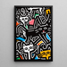 Pop Art - Chats Stylisés | Juliste Väriä Täynnä Kaupunkityyliä Keith Haringin tyyliin
