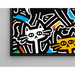 Pop Art - Chats Stylisés | Juliste Väriä Täynnä Kaupunkityyliä Keith Haringin tyyliin
