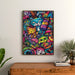 Pop Art - Jungle Féline | Juliste Väriä Täynnä Kissoja