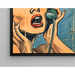 Pop Art - Yllätys puhelimessa | Juliste vintage retro-tyyli BD