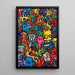Pop Art - Hahmojen universumi | Juliste Väritetty Keith Haring -tyylillä