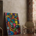 Pop Art - Hahmojen universumi | Juliste Väritetty Keith Haring -tyylillä