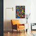 Pop Art - Hahmojen universumi | Juliste Väritetty Keith Haring -tyylillä