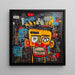 Juliste Street Art – Masque Jaune | Poster Tête Stylisée Couleurs Vives