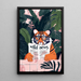 Maalaus Tigre et Wild News - Jungle et Fantaisie