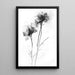 Mustavalkoinen taidemaalaus - Florale Évanescence | Minimalistinen elegantti kasvi- juliste