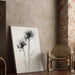 Mustavalkoinen taidemaalaus - Florale Évanescence | Minimalistinen elegantti kasvi- juliste