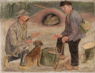 Tadeusz Makowski - Conversation with a hunter.webp