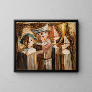Tadeusz Makowski - Four children with a trumpet.webp