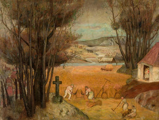 Tadeusz Makowski - Harvest in a field.webp