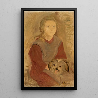 Tadeusz Makowski - Little girl with a dog.webp