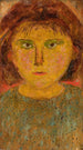 Pieni tyttö otsatukalla - Tadeusz Makowski — näkymä teoksesta
