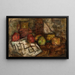 Luonnonkuvaus still life -kannella ja hedelmillä - Tadeusz Makowski — kehystetty taideteos seinällä