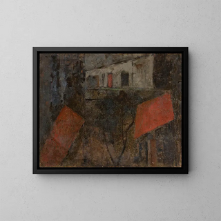 Rue - Tadeusz Makowski — kehystetty taideteos seinällä