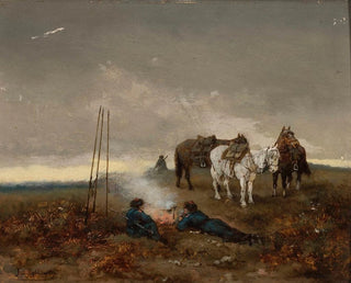 Tadeusz Rybkowski - Cossacks keeping watch.webp
