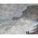 Maalauksen jäljennös Väkivaltainen aika Étretatissa - Claude Monet