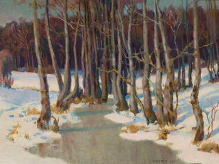 Ruisseau forestier en hiver - Teodor Ziomek — näkymä teoksesta