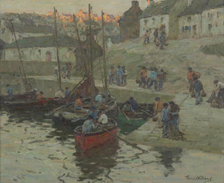 Terrick Williams - Fishermen at sundown Audierne Brittany.webp