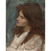 Maalauksen jäljennös Tête d'une fille - John William Waterhouse