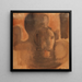 Tête de fille devant une silhouette de figure sombre - Oskar Schlemmer — kehystetty taideteos seinällä