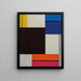 Composition XXI - Theo van Doesburg — kehystetty taideteos seinällä