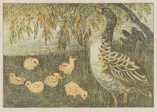 Theo van Hoytema - Gans met kuikens.webp