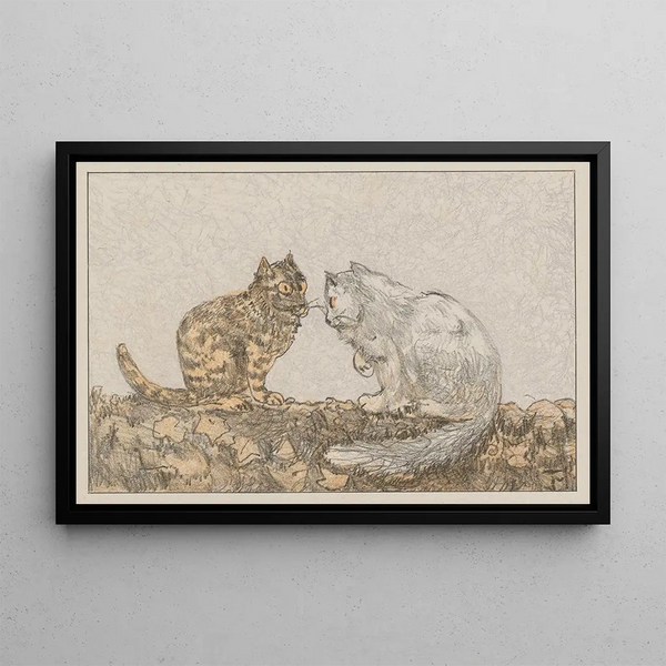Theo van Hoytema - Twee katten op een muur.webp