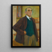 Itsekuva vihreässä liivissä - Theo van Rysselberghe — kehystetty taideteos seinällä