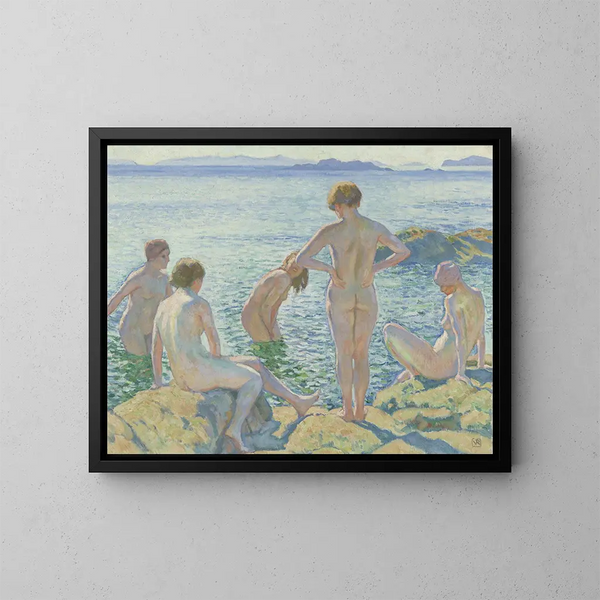 Baadsters - Theo van Rysselberghe — kehystetty taideteos seinällä