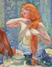 Femina-hahmo ranskalaisella kampauksella La rousse VIII - Théo van Rysselberghe — näkymä teoksesta