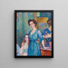 Madame von Bodenhausenin maalaus lapsensa Lulin kanssa - Theo van Rysselberghe — kehystetty taideteos seinällä