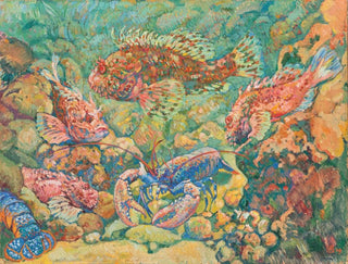 Theo van Rysselberghe - Rascasses et homards dans un aquarium.webp