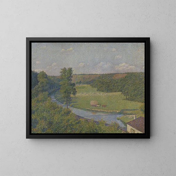 La vallée de la Sambre - Theo van Rysselberghe — kehystetty taideteos seinällä
