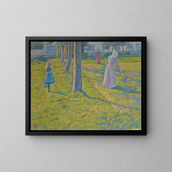Thuin ou la Partie de tennis - Theo van Rysselberghe — kehystetty taideteos seinällä
