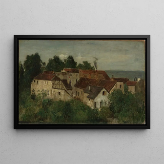 Theodor Joseph Hagen - Dorfhuser am Wasser.webp