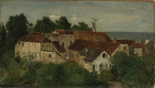 Theodor Joseph Hagen - Dorfhuser am Wasser.webp