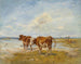 Vaches sur la plage (esquisse) - Theodor Philipsen — näkymä teoksesta