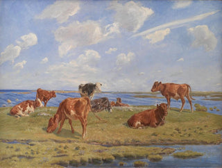 Vaches au bord de la mer - Theodor Philipsen — näkymä teoksesta