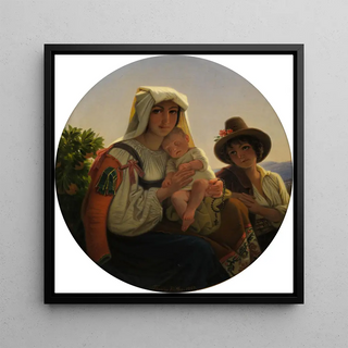 Theodor Weller - Italienische Mutter mit Kindern.webp