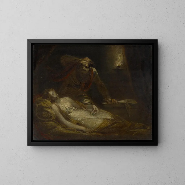 Othello ja Desdemona - Theodor von Holst — kehystetty taideteos seinällä