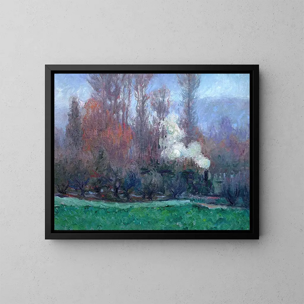 Le Train à Giverny - Theodore Earl Butler — kehystetty taideteos seinällä