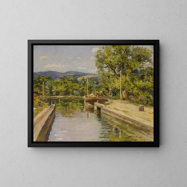 Kanavakuva - Theodore Robinson — kehystetty taideteos seinällä